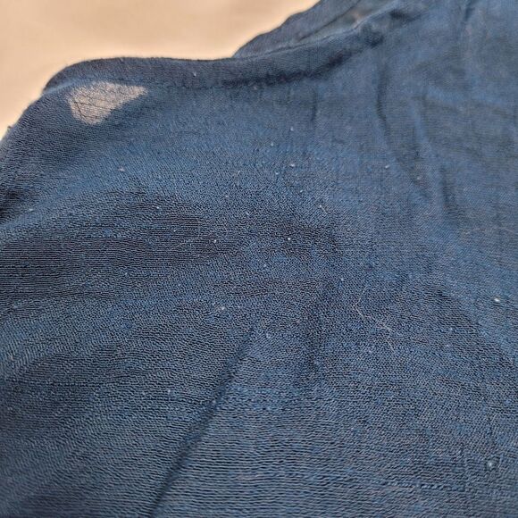 KNOX ROSE teal embroidered sleeveless tiered flowy blouse top L - Picture 5 of 9